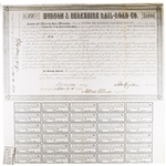 Millard Fillmore Signed Rail Road Stock