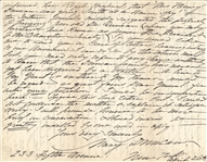 Important Mary Duncan Plantation Letter asking General Halleck for protection