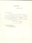 William Taft TLS and signed card