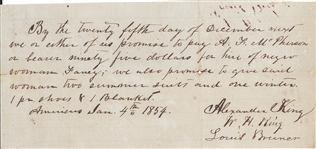 Slavery Promisary Note 
