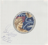 Gene Cernan Signed Beta Cloth