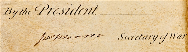 James Madison and James Monroe signed military appointment