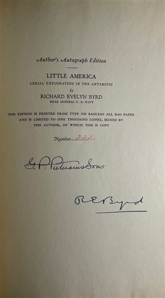 Little America Signed By Richard E. Bird 