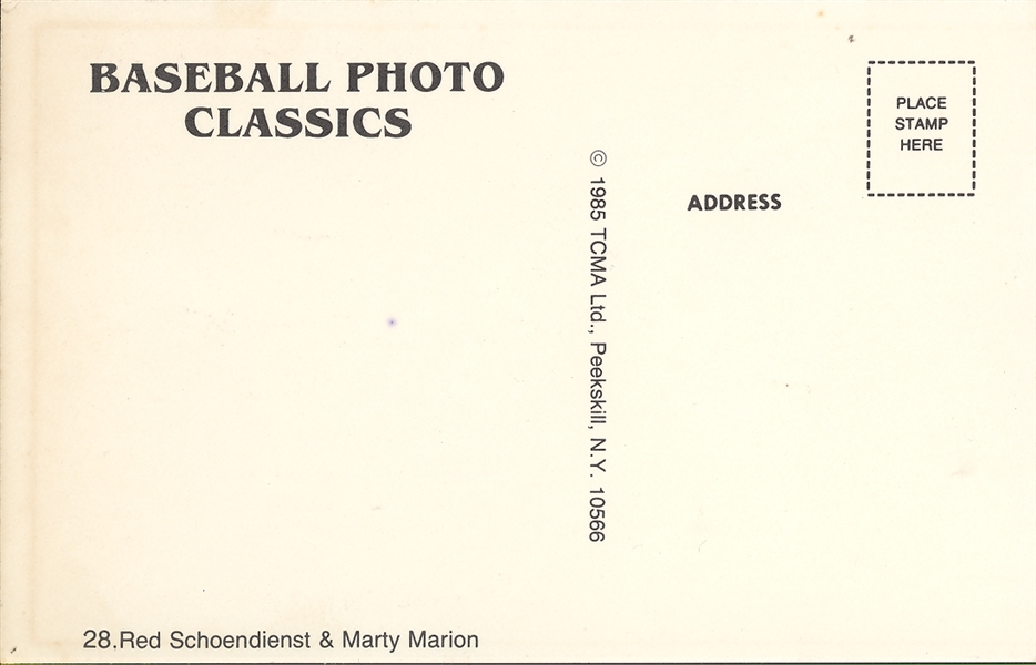 Signed Baseball Postcards 