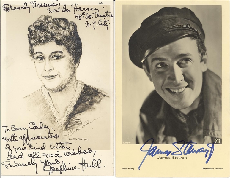 Jimmy Stewart and Josephine Hull Harvey related signed photos