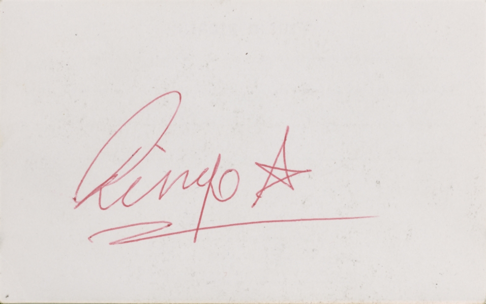 Ringo Starr Signed Card