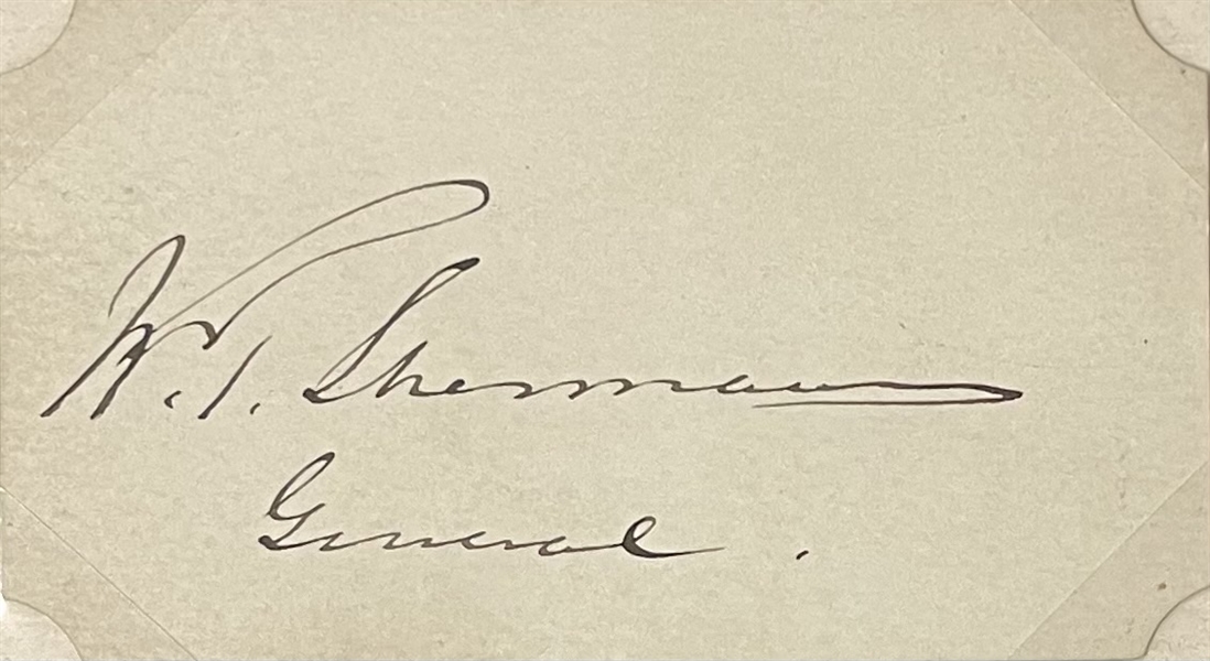 William Sherman Signed Card