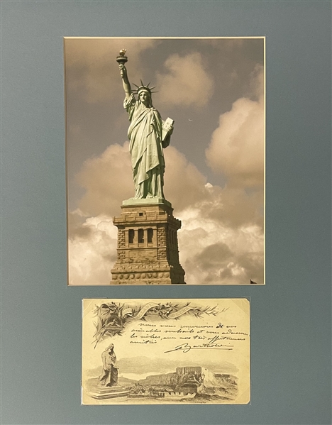 Frederic Auguste Bartholdi Signed Card