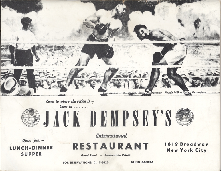 First Annual Benefit Boxing Show Book Signed by Jack Dempsey and many more!