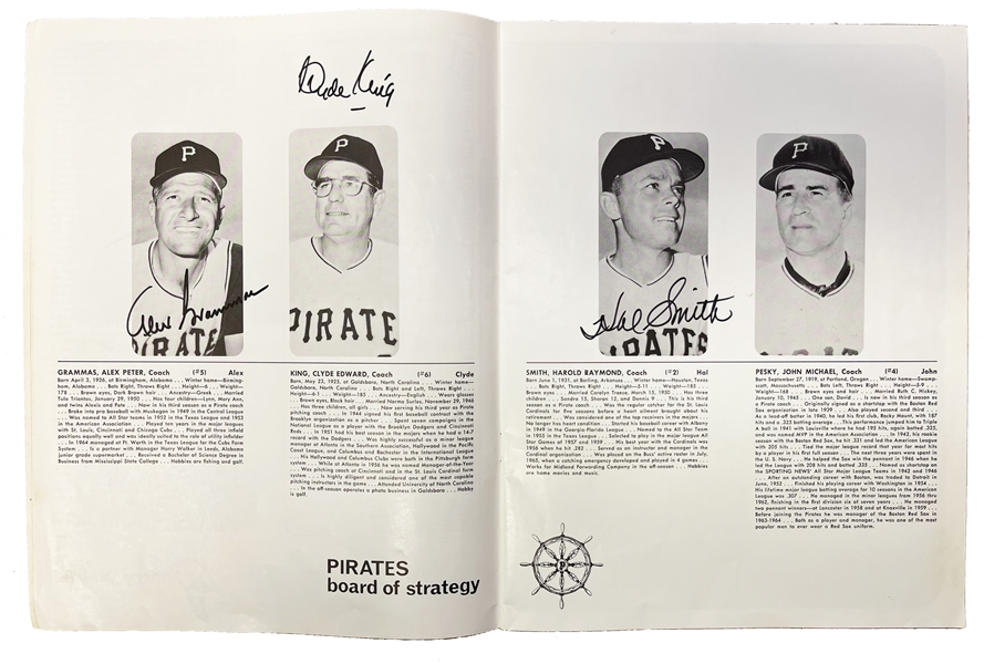 Pittsburgh Pirates 1967 Yearbook (Roberto Clemente Signed Twice)