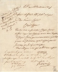 Napoleon Bonaparte Handwritten Letter As First Consul
