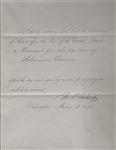 U. S. Grant Signed a Pardon