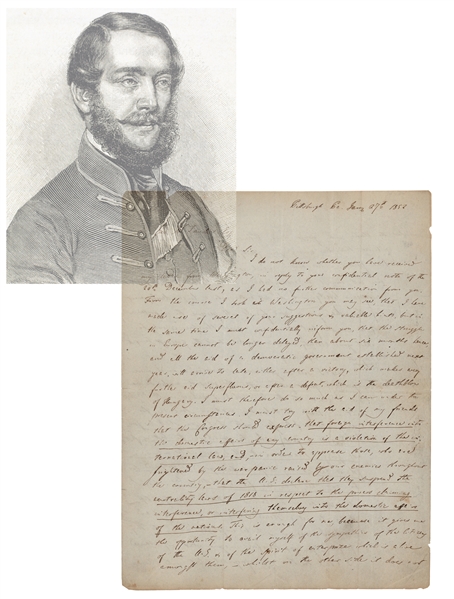 Lajos Kossuth Letter Signed on American Aid for Hungarian Independence