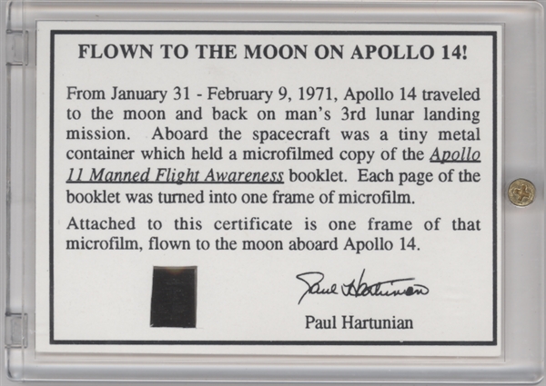 Flown to the moon aboard Apollo 14