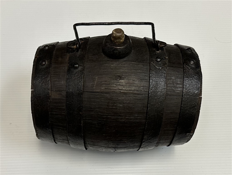 Revolutionary War Era Antique Wood Iron Barrel Rum Powder Keg Canteen 