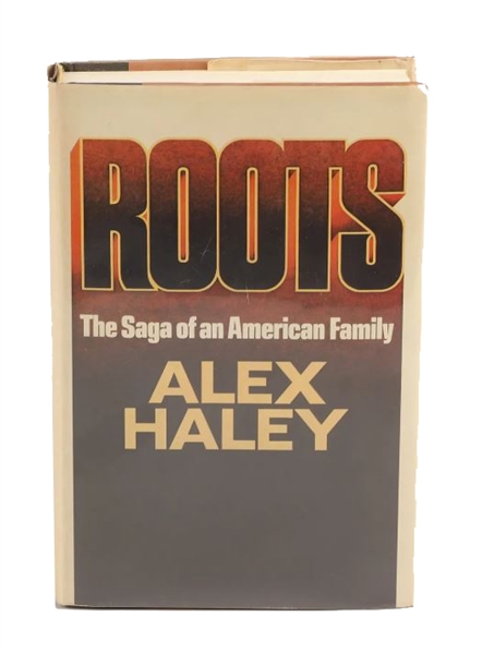 FIRST EDITION OF ROOTS.INSCRIBED IN THE YEAR OF PUBLICATION BY ALEX HALEY