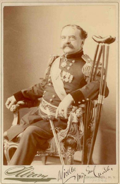 General Daniel Sickles Signed Cabinet Photo