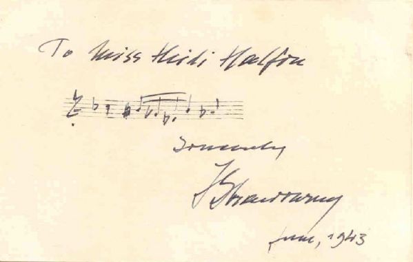 Igor Stravinsky Signed AMQS