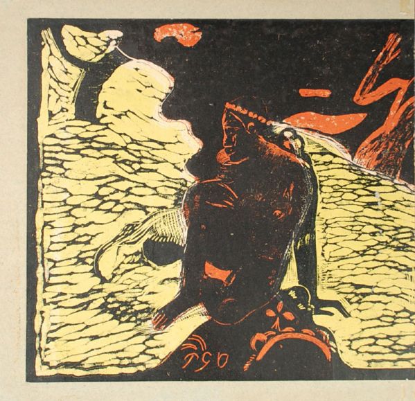 Paul Gauguin Rare Color Woodblock!