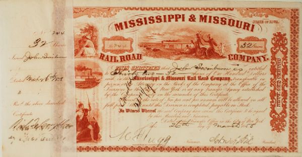 General John A. Dix - Mississippi & Missouri Railroad
