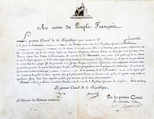 Napoleon Appoints US Consul