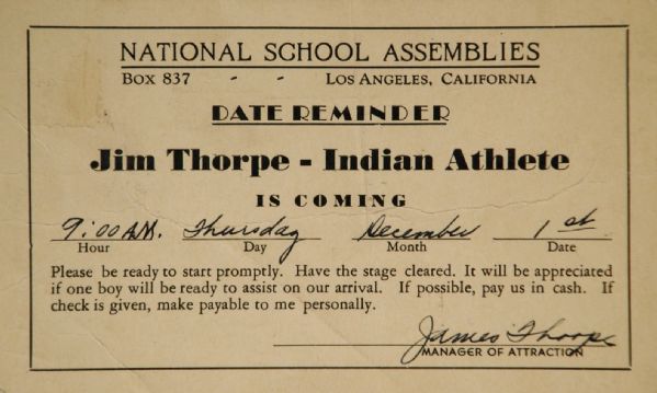 Jim Thorpe -Indian Athlete
