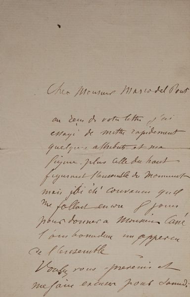 Auguste Rodin Letter (Sculptor)