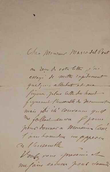 Auguste Rodin Letter (Sculptor)