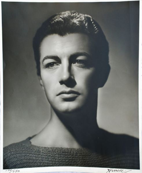ROBERT TAYLOR OVERSIZED PHOTOGRAPH SIGNED BY GEORGE HURRELL 
