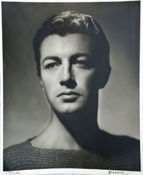 ROBERT TAYLOR OVERSIZED PHOTOGRAPH SIGNED BY GEORGE HURRELL 

