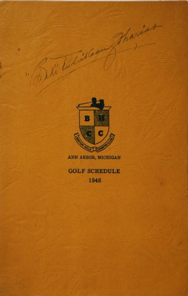 Babe Didrikson Signed Golf Program