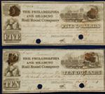 1840 $5 & $10 The Philadelphia and Reading RR Co.