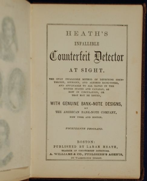 1864 Heath's Counterfeit Detector