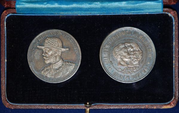 Cased German Medal Set Christening the Royal Yacht the “Meteor”