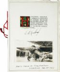 Charles A. Lindbergh Signed 1927 Menu
