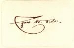 Cyrus W. Field (1819-1892) Promoter of the first Atlantic Cable. 4 3/4" X3" sheet signed, mounted to a card.