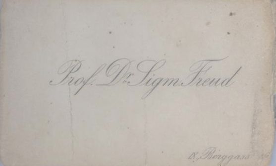 Sigmund Freud Signs his Rare Business Card