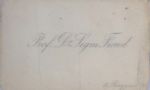 Sigmund Freud Signs his Rare Business Card