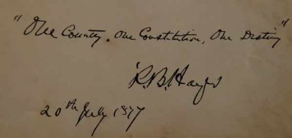 Rutherford B. Hayes Patriotic AQS As President