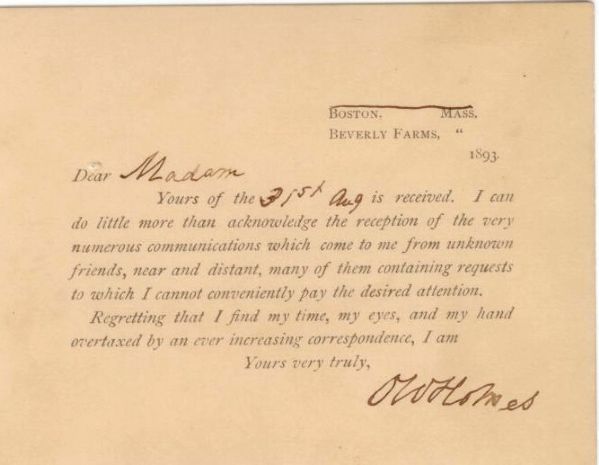 Oliver Wendell Holmes
