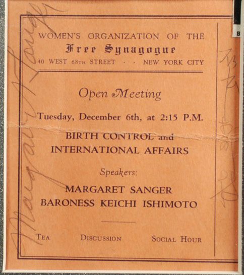 Margaret Higgins Sanger(Birth Control)