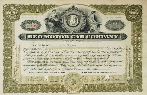 Ransom E. Olds - Reo Motor Car Company 
