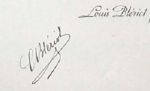Signed Louis Bleriot Lithograph
