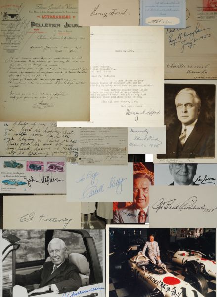 REMARKABLE COLLECTION OF 22 AUTOMOBILE PIONEERS