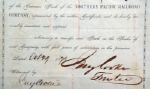 Rare! Jay Cooke Sr & Jay Cooke Jr. Signed Stock