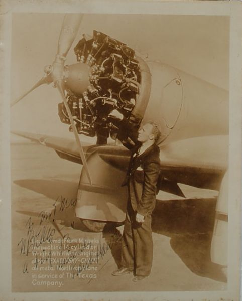 Frank Hawks Inspects plane