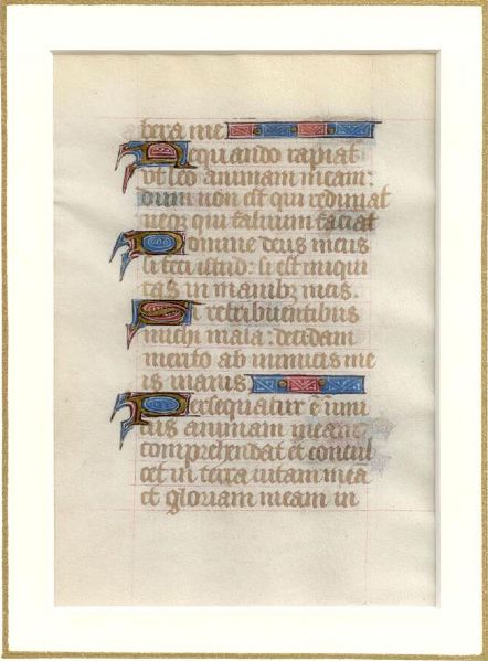 15th Century book Of Hours Leaf