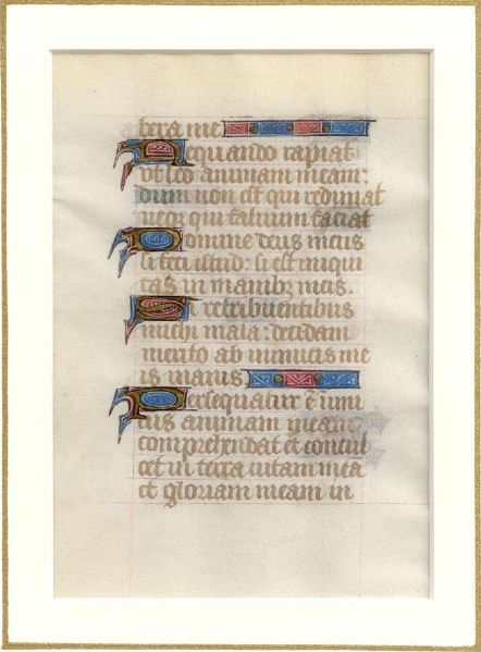 15th Century book Of Hours Leaf
