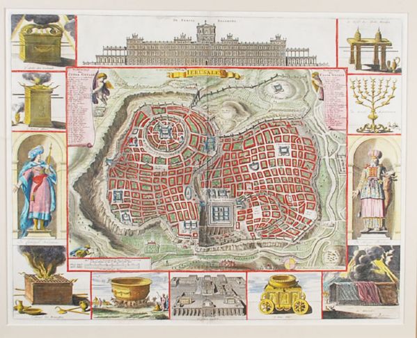 1682 Antique map of Jerusalem