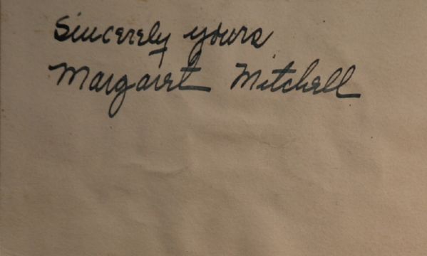 Margaret Mitchell Great Signature (Gone with The Wind)